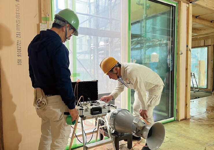 気密性能試験測定